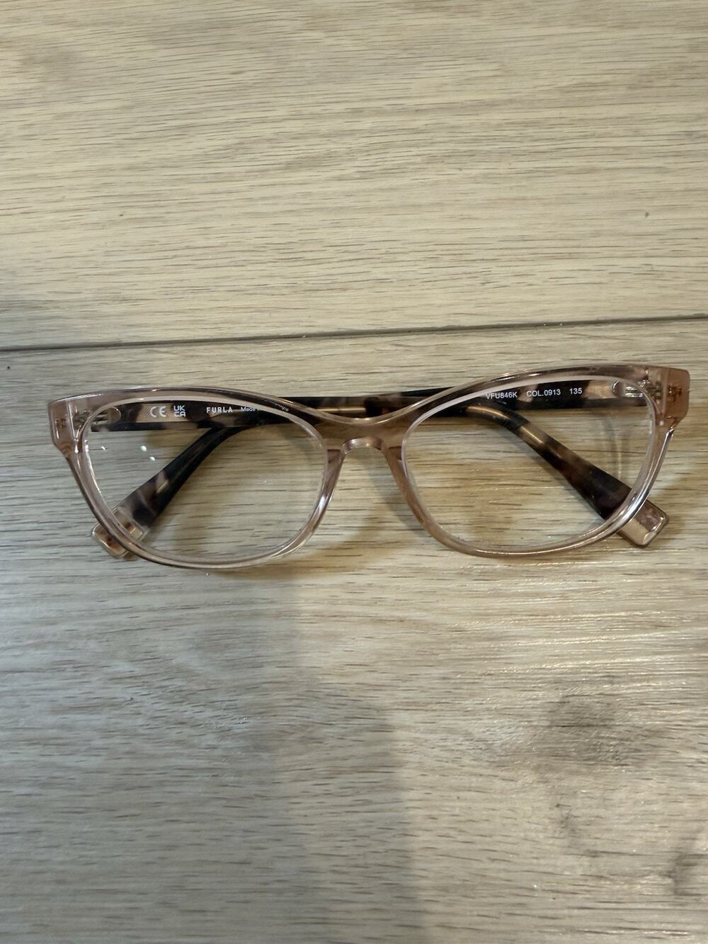 FURLA VFU553K COL. 0323 GOLD PINK AUTHENTIC EYEGLASSES 53-16